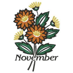 Flowers of the Month 4 11(Sm) machine embroidery designs