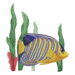 Watercolor Tropical Fish 03 machine embroidery designs