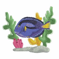 Watercolor Tropical Fish 04 machine embroidery designs