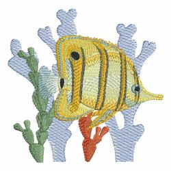 Watercolor Tropical Fish 05 machine embroidery designs