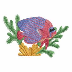 Watercolor Tropical Fish 07 machine embroidery designs