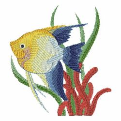 Watercolor Tropical Fish 08 machine embroidery designs