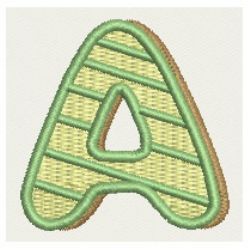 Christmas Gingerbread Alphabets 01 machine embroidery designs