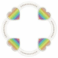 Rainbow Heart Frames(Md) machine embroidery designs