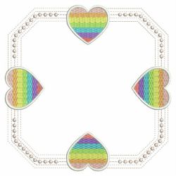 Rainbow Heart Frames 02(Md) machine embroidery designs