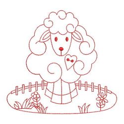 Redwork Country Sheep(Md) machine embroidery designs