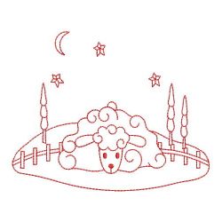 Redwork Country Sheep 08(Sm) machine embroidery designs