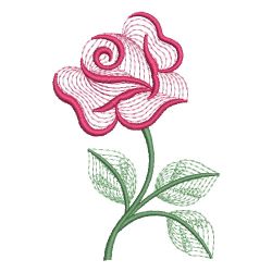 Rippled Valentine Rose machine embroidery designs