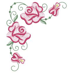 Rippled Valentine Rose 05 machine embroidery designs