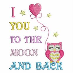 I love You to The Moon And Back 04 machine embroidery designs