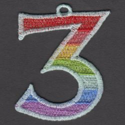 FSL Rainbow Numbers 03 machine embroidery designs