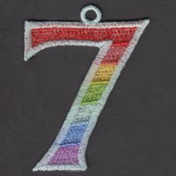 FSL Rainbow Numbers 07 machine embroidery designs