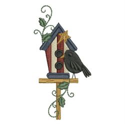 Folk Art Birdhouses machine embroidery designs