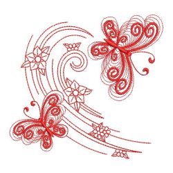 Redwork Butterfly In Flight 01(Md) machine embroidery designs