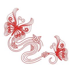 Redwork Butterfly In Flight 04(Sm) machine embroidery designs