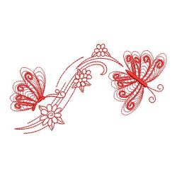 Redwork Butterfly In Flight 06(Sm) machine embroidery designs