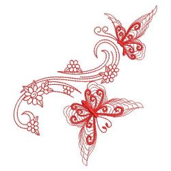 Redwork Butterfly In Flight 07(Sm) machine embroidery designs