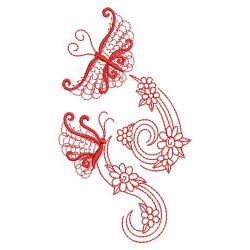 Redwork Butterfly In Flight 08(Lg) machine embroidery designs