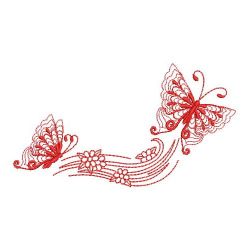 Redwork Butterfly In Flight 11(Lg) machine embroidery designs