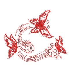 Redwork Butterfly In Flight 12(Sm) machine embroidery designs