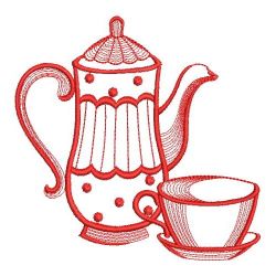 Redwork Tea Time(Sm) machine embroidery designs