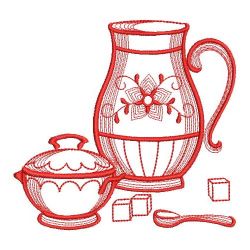 Redwork Tea Time 03(Md) machine embroidery designs