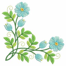 Heirloom Blue Flowers 02 machine embroidery designs