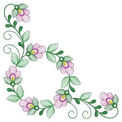 Flower Corners 04(Md) machine embroidery designs