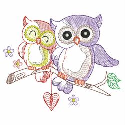 Sketch Owls 09(Lg) machine embroidery designs