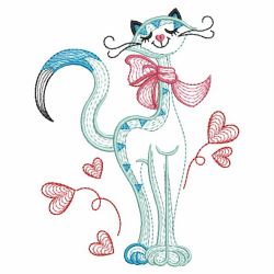 Valentine Cat 08(Lg) machine embroidery designs