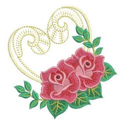 Heirloom Red Roses 10(Lg) machine embroidery designs