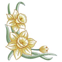 Art Deco Daffodils 02(Lg) machine embroidery designs