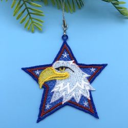 FSL 4th of July Eagle 10 machine embroidery designs