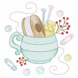 Rippled Sewing and Teacups 06(Lg) machine embroidery designs