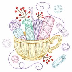 Rippled Sewing and Teacups 08(Sm) machine embroidery designs