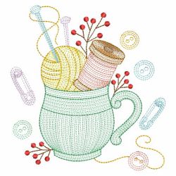 Rippled Sewing and Teacups 09(Sm) machine embroidery designs