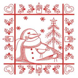 Redwork Snowman Blocks 08(Md)