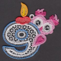 FSL Brithday Number 09 machine embroidery designs