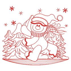 Redwork Winter Friends 04(Lg)