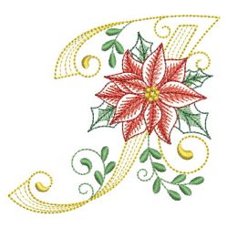 Christmas Poinsettia Alphabet 10(Md) machine embroidery designs