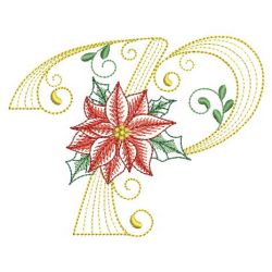 Christmas Poinsettia Alphabet 16(Md) machine embroidery designs