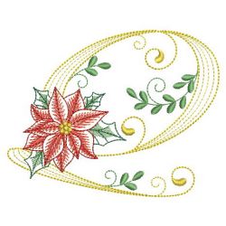 Christmas Poinsettia Alphabet 17(Sm) machine embroidery designs