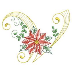 Christmas Poinsettia Alphabet 22(Lg) machine embroidery designs