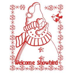 Redwork Holiday Snowmen 09(Sm) machine embroidery designs