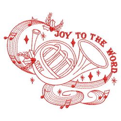 Redwork Joy To The World 05(Md) machine embroidery designs