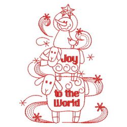 Redwork Joy To The World 08(Lg) machine embroidery designs