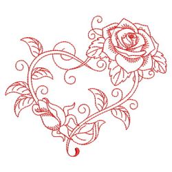 Redwork Rose 05(Md) machine embroidery designs