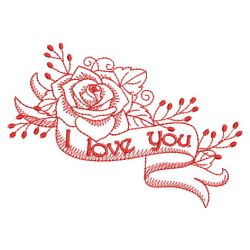 Redwork Rose 08(Lg)