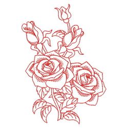 Redwork Rose 10(Lg)