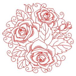 Redwork Rose 15(Lg) machine embroidery designs